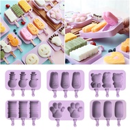 ABLE Silicone Ice Cream Mold Popsicle Molds DIY Homemade Cartoon Ice Cream Popsicle Ice Pop Maker Mould