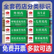 Full Set Label Hospital Clinic Signage Signage Partition Area Pharmacy Pharmacy Classification Big P