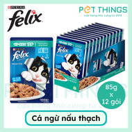Pate Cho Mèo Felix hộp 12 gói 85g