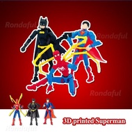 3D printed Superman Batman Action Figures with Joints Multi-Jointed Movable Anime Action Figure Figurine Toys for Kids and Adults Desktop Collection opliksg
