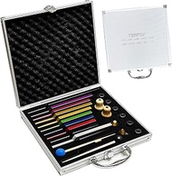 TENFLY Solfeggio Tuning Fork Set - 10 Tuning Forks Perfect for DNA Healing, Chakra, Sound Therapy, M