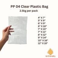 PP Plastic Bag / PP 04 2.5KG (10 sizes available)