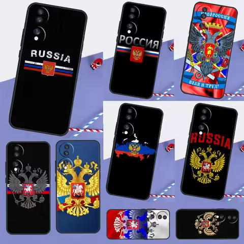 Russia Flag Coat Arms Case For Honor Magic 7 Pro 5 6 Lite Honor X8b X9a X8a X8 X9 X9c X9b 50 70 90 2