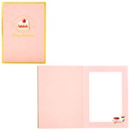 Sanrio生日卡片/ 164-3/ 粉色底草莓蛋糕