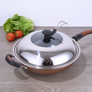 Pot Lid Visual Tempered Glass Cover Stainless Steel Stand Wok Lid 29 32 33 34 35 36 38 40cm/Kitchen Oil Proofing Lid Frying Pan Cover Splatter Screen Spill Proof