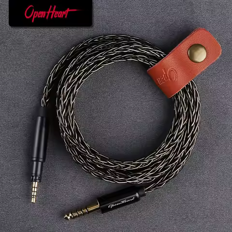 OPENHEART 8 Core Headphone Cable For Sennheiser Momentum 2/3/4 HD 400S HD 4.40 HD1 HD 4.50SE Silver 