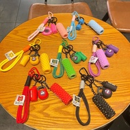 Barbell Dumbbell Kettlebell Keychain Mini Foam Roller Fitness Keychain Silicone Gym Workout Gifts fo