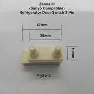 (Sanyo Compatible) Refrigerator Door Switch 3 Pin