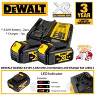 Dewalt DCB182-XJ 18V XJ Li-Ion BATTERY (4.0AH) & DCB112-B1 10.8V-18V MULTI VOLTAGE XR LI-ION CHARGER