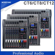 Professional Audio Mixer 6 Channel Mixer 8/12 channel PC/Bluetooth/USB/MP3 Mixer KTV Range Amplifier