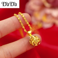 Gold 916 Necklace Women's Exquisite Flower Ball Necklace Female Clavicle Necklace