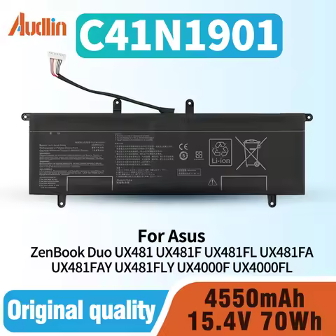 C41N1901 Laptop Battery for Asus ZenBook Duo UX481 UX481F UX481FL UX481FA UX481FAY UX481FLY UX4000F 
