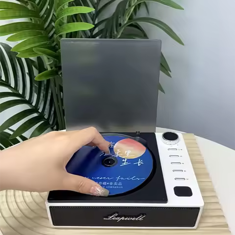 Retro CD Player Listens to the Album Bluetooth Play Multi-function Desktop Speaker Car CD Player wit