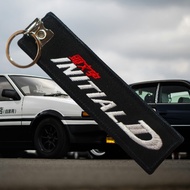 Embroidery Keychain Tag Initial D