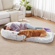 Human Dog Bed, 72"x43"x10" Dog Beds for Large Dogs, Foldable Plush Washable Dog Bed for People Doze 