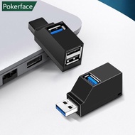 POKERFACE USB 3.0 Hub Expander with 1 Port 3.0 & 2 Ports 2.0 Data Transfer & Charging Splitter Plug 