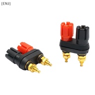 [ENJ] Speaker Banana Plug Terminal Connector Banana Soet Dual Female Banana Plug For Speaker Amplifi