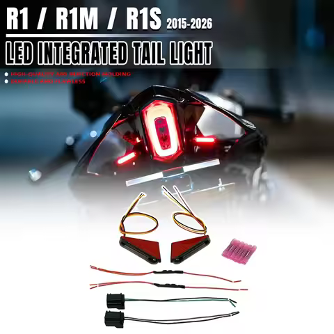 For YAMAHA R1 R1M R1S 2015-2026 Rear Lights Motorcycle Accessories In-Tail LED Integrated Tail Light