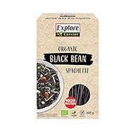 Explore Cuisine Organic Black Soybean Spaghetti - Gluten-Free Black Pasta, Vegetable Protein Pasta without Additives, Ideal for Celiac Disease, Low Carbohydrates, Vegan, 200 g