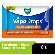 VICKS VAPODROPS + COUGH ORANGE 6'S