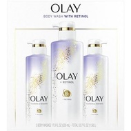 Olay Cleansing &amp; Renewing Nighttime Body Wash With Retinol Triple Pack  3 x 530ml  玉蘭油沐浴露 037000480624