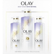 Olay Cleansing & Renewing Nighttime Body Wash With Retinol Triple Pack  3 x 530ml  玉蘭油沐浴露 0370004806