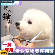 Pet shears dog Teddy shears dog hair trimming tool set. Straight shears, curved shears, scissors, an