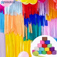 HOMEDECOR 1Pc 4.5*25m Color Crepe Paper Streamers Tissue Paper Roll Flower Craft Making Birthday Wed