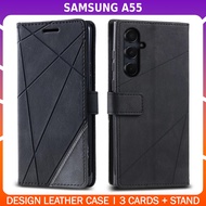 Premium Leather Wallet Flip Case with Stand SAMSUNG GALAXY A55