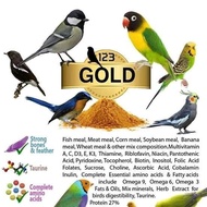Gold by 123 Nutrien Extra Fooding Pakan Burung Pleci Murai Kenari FInch Lovebird