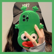 ugly case ugly casing Suitable for Apple 16e Phone Case iPhone15promax Green 14 Frog 13 Stereo 11 Ca