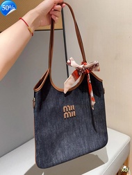 Miu Family Tote Bag Underarm Bag Original Standard Luxury Summer New Bag Internet Celebrity Same Sty