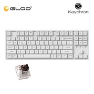 Keychron K8 Pro Hot-Swap RGB Aluminum Wireless Mechanical Keyboard (White) with K Pro Brown Switch (