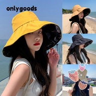 ONLY Bucket Hat Outdoor Sunscreen Panama Hat Anti-UV Portable Sun Hat