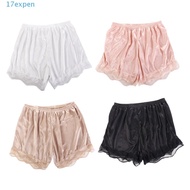 EXPEN Safety Shorts Fashion Simple Lace Satin Lady Safety Pants Pajamas Shorts