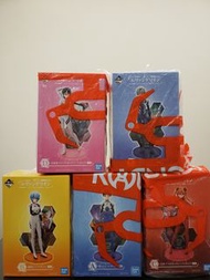 Bandai Eva 一番賞駕駛員全套5隻+零波麗終劇場版一番賞C賞