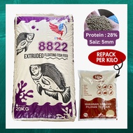 [10KG] [8822] [REPACK] MAKANAN IKAN PERTENGAHAN 5MM | GROWER FISH PALLET | TALAPIA, KELI, KELAH, PUY
