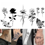 waterproof temporary tattoos Rose flower Simple word style fashion washable tattoo sticker