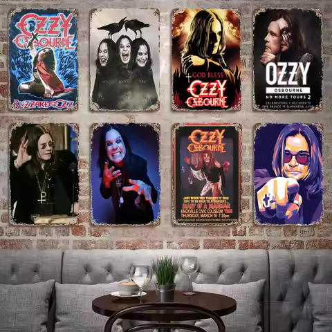 Ozzy Osbourne Band metal Decor Poster Vintage Tin Sign Metal Sign Decorative Plaque for Pub Bar Man 
