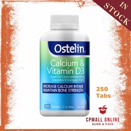[Expiry Date: 07/2026] Ostelin 成人补钙片 Calcium &amp; Vitamin D3 Vitamin D ( 250 Tablets ) ( Made in Australia )