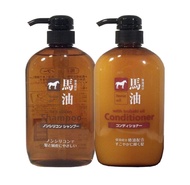 Japan Kumano Yushi Mayu Shampoo / Conditioner / Non Silicone / 600ml / Horse oil Hair Shampoo