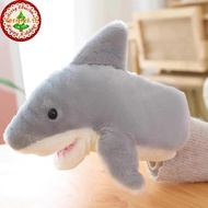 FENGFEI 22cm Cute Little Shark Hand Puppet Gloves Plush Toys Animal Hand Puppet Shark Arm Open Mouth