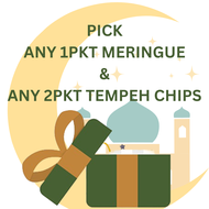 Shears Gift Box(1pkt Sugarless Keto Meringue & 2pkt Woh Tempeh Chips 50G)Ideal for Ramadan Hari Raya