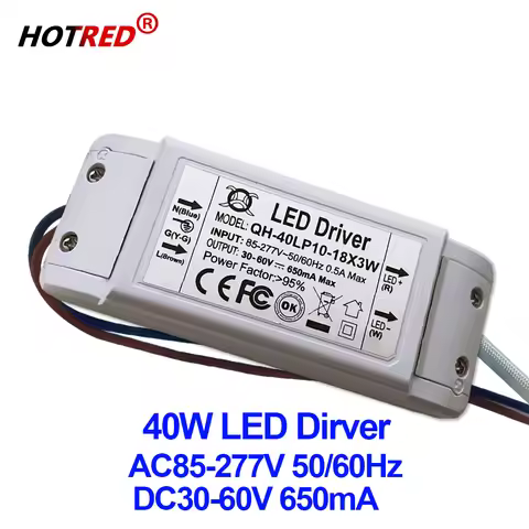 High PF Isolated 10-18x3W 650mA LED Driver 12x3W 15x3W 16x3W 18x3W 30W 40W DC30-60V High Power LED P
