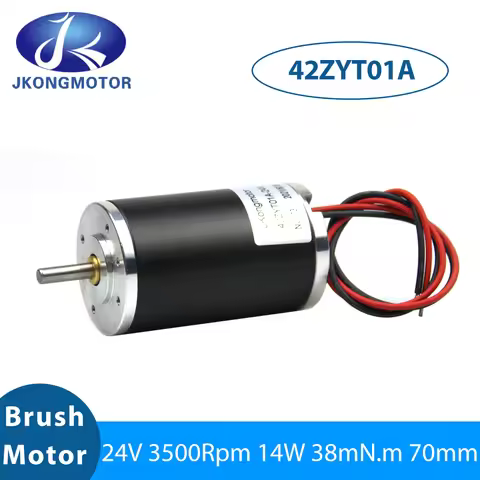 Jkongmotor 42ZYT01A 42ZYT01 14W Brush DC motor 42mm DC motor 24V 3500rpm Rated Torque 38mN.m Brushed