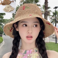 Nón cói móc tay vintage vành nhỡ hình cành quả siêu xinh (SH92)