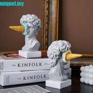 MIQUEL David Statue, Nordic Western Character Ice Cream David Figurine, Art Decoration David Abstrac