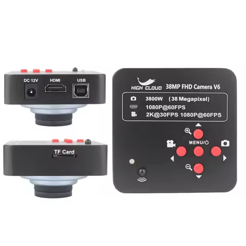 Full HD 1080P 60FPS 2K 4K 3800W 38MP HDMI USB Industrial Electronic Digital Video Microscope Camera 