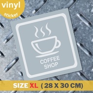 【 Ready Made 】Coffee Latte / Coffee Shop - Sticker Home / Office / Shop Vinyl Sticker (Die-cut) A2-4