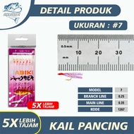 AQUASEA - Kotrekan Kail Pancing Sabiki Kail Sutra Perak Kail Jig Benang Pesca Bulu Baja Karbon